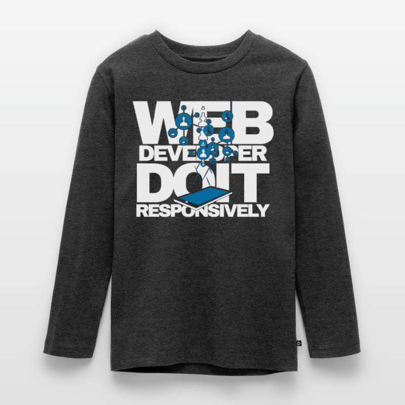 Programme de site Web Développeur Web réactif T-shirt manches longues Premium Ado