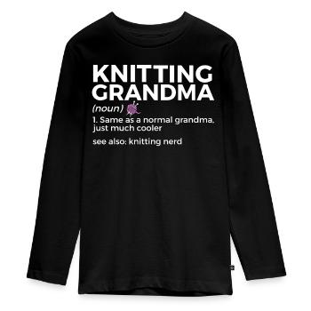 Stricken - Teenager Premium Bio Langarmshirt - Schwarz - Vorne - AI Model Kid Female (0cm)