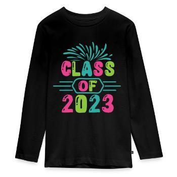 Class Of 2023 - Teenager Premium Organic Long Sleeve Shirt - black - Front - AI Model Kid Female (0cm)
