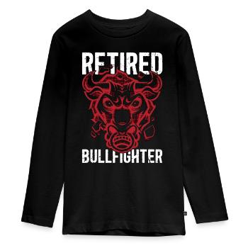 Torero de corrida torero à la retraite - T-shirt manches longues Premium Ado - noir - Devant - AI Model Kid Female (0cm)