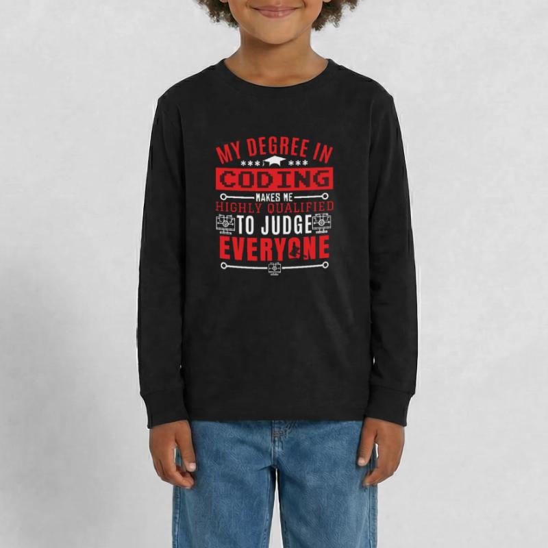 Coding Humor Coder Programmierer Teenager Premium Bio Langarmshirt