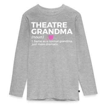 Theatre Actors - Teenager Premium Organic Long Sleeve Shirt - heather grey - Front