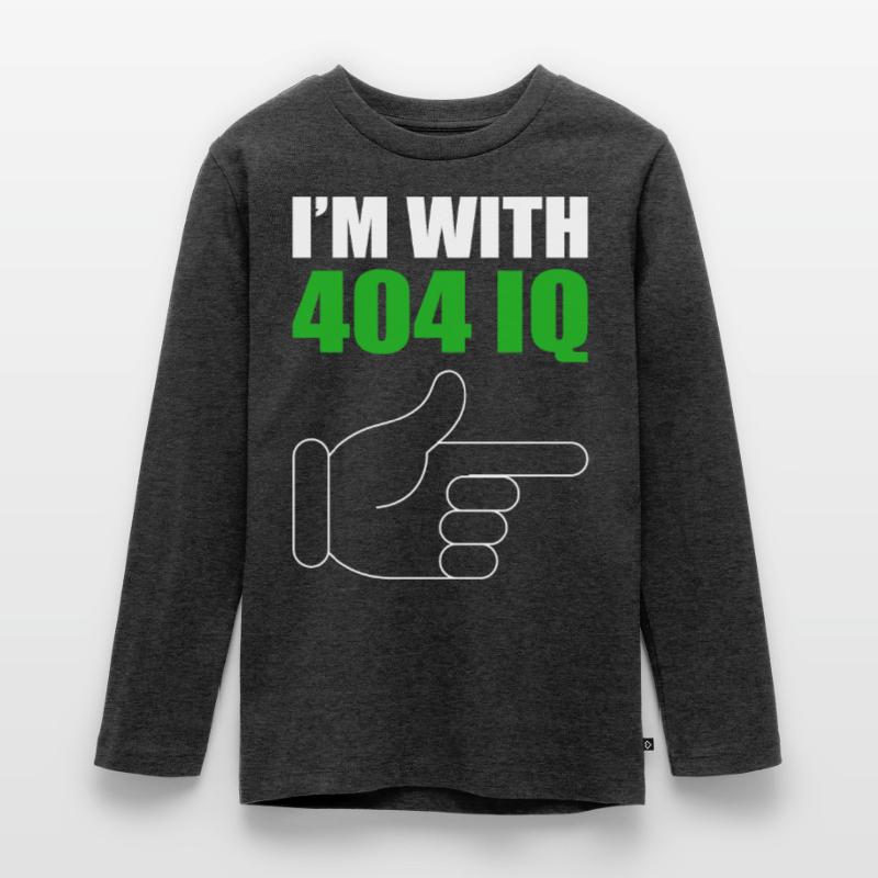 I'm with Stupid 404 Error Programmer Coding Teenager Premium Bio Langarmshirt