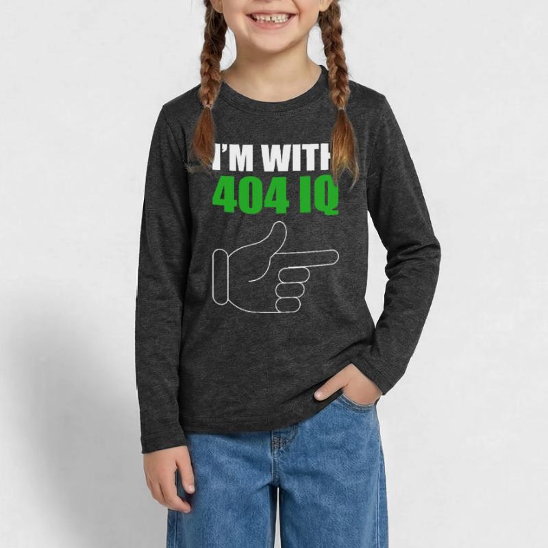 I'm with Stupid 404 Error Programmer Coding Teenager Premium Bio Langarmshirt