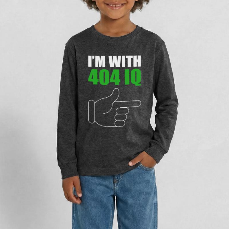 I'm with Stupid 404 Error Programmer Coding Teenager Premium Bio Langarmshirt