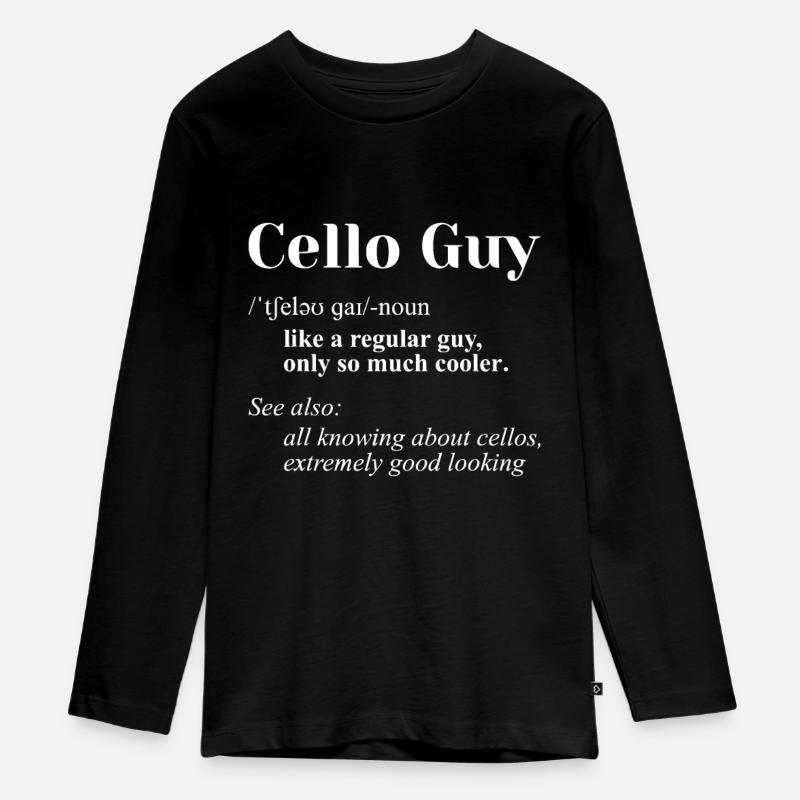 Définition de Cello Guy - Violoncelliste Classical Musi - T-shirt manches longues Premium Ado - noir