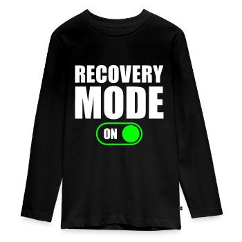 Wiederherstellungsmodus Auf Idee Cool Wiederherstellung Idee Wiederherstellung - Teenager Premium Bio Langarmshirt - Schwarz - Vorne - AI Model Kid Female (0cm)