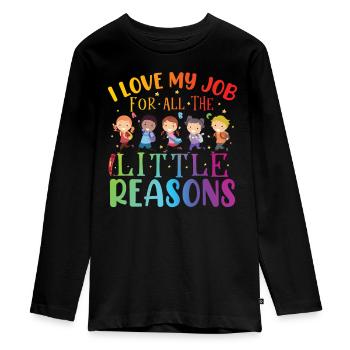 Teacher Assistant Educator Teaching - Teenager Premium Bio Langarmshirt - Schwarz - Vorne - AI Model Kid Female (0cm)