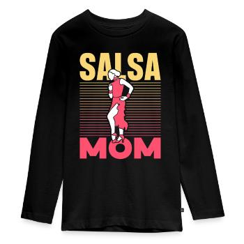 Salsa Mama Hobby Dance Danseuse Danse - T-shirt manches longues Premium Ado - noir - Devant - AI Model Kid Female (0cm)
