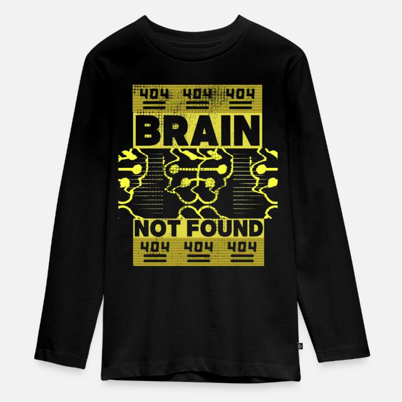 404-html error, Computer-Nerd, lustiger Spruch - Teenager Premium Bio Langarmshirt - Schwarz