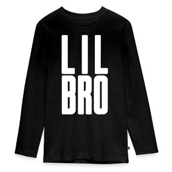Lil Bro - Siblings Men Kids Adult Fraternity Littl - Teenager Premium Organic Long Sleeve Shirt - black - Front - AI Model Kid Female (0cm)