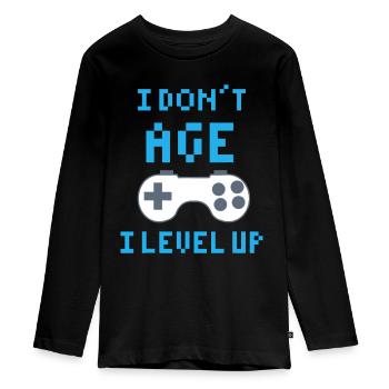 Gaminggrand theft autowowfinal fantasymetal gear s - Teenager Premium Organic Long Sleeve Shirt - black - Front - AI Model Kid Female (0cm)