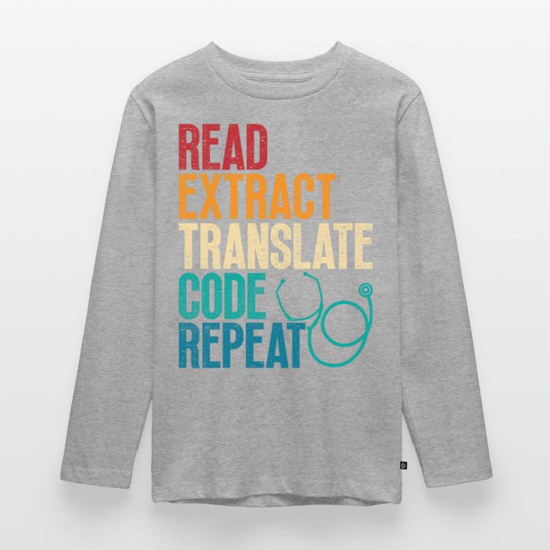 Coding Specialist Medical Encoder Teenager Premium Organic Long Sleeve Shirt