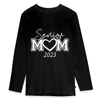 Proud mom Class of 2023 Senior Graduate Senior 23 - Teenager Premium Organic Long Sleeve Shirt - black - Front - AI Model Kid Female (0cm)