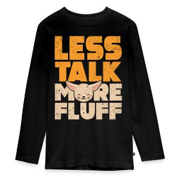 Propriétaires de Fennec Fox Moins Parlant Plus Fleece - T-shirt manches longues Premium Ado - noir - Devant - AI Model Kid Female (0cm)