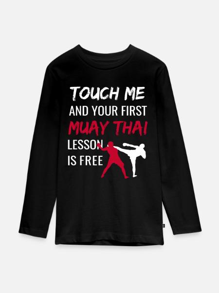 Drôle de Muay Thai - Muay Thai Sensei Dojo - Premium økologisk langærmet T-shirt til teenagere - sort