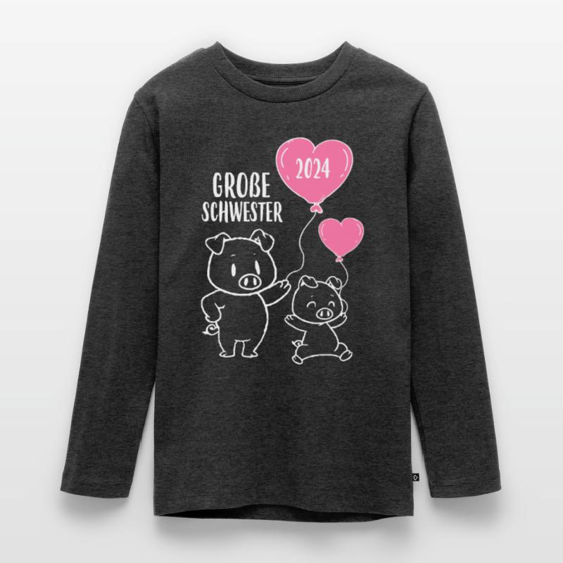 Große Schwester 2024 Teenager Premium Bio Langarmshirt