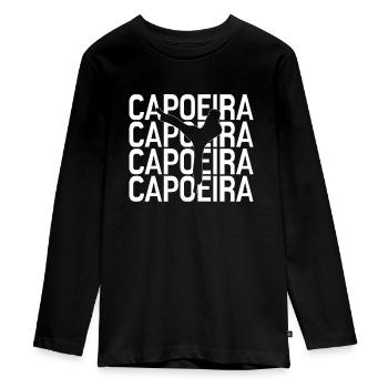 Capoeira - T-shirt manches longues Premium Ado - noir - Devant - AI Model Kid Female (0cm)