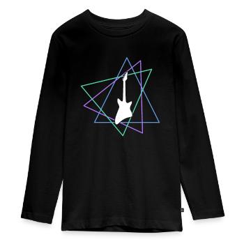 Rock - Teenager Premium Bio Langarmshirt - Schwarz - Vorne - AI Model Kid Female (0cm)