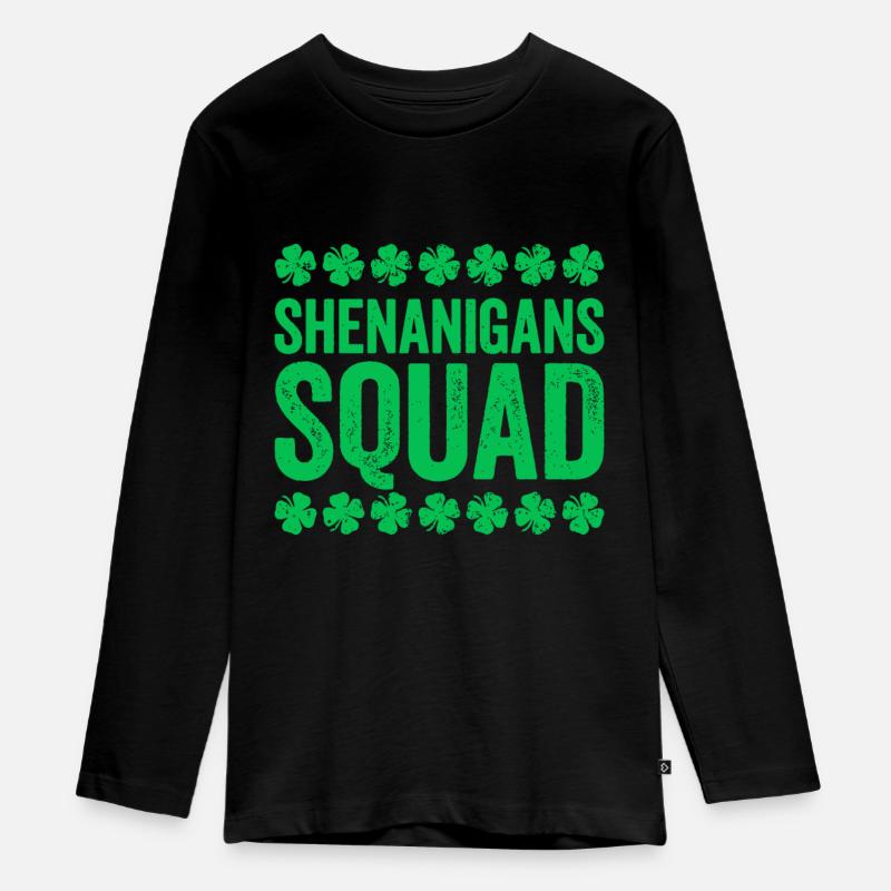 Shenanigans Squad, Saint-Patrick - T-shirt manches longues Premium Ado - noir