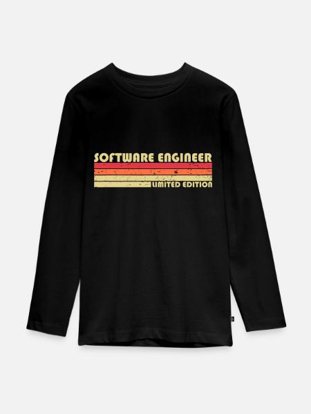 SOFTWARE-INGENIEUR Lustige Berufsbezeichnung Beruf - Teenager Premium Bio Langarmshirt - Schwarz
