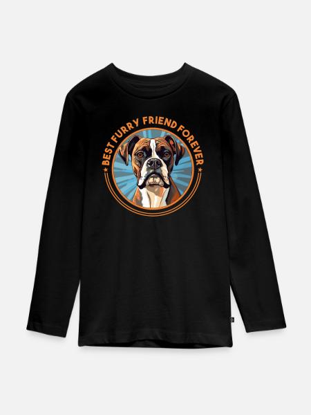 Boxer dog breed dog owner funny sayings - Teenager Premium Organic Long Sleeve Shirt - black