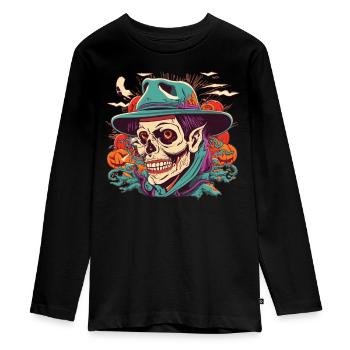 Halloween Ghoul - Das ideale Gruselgeschenk - Teenager Premium Bio Langarmshirt - Schwarz - Vorne - AI Model Kid Female (0cm)