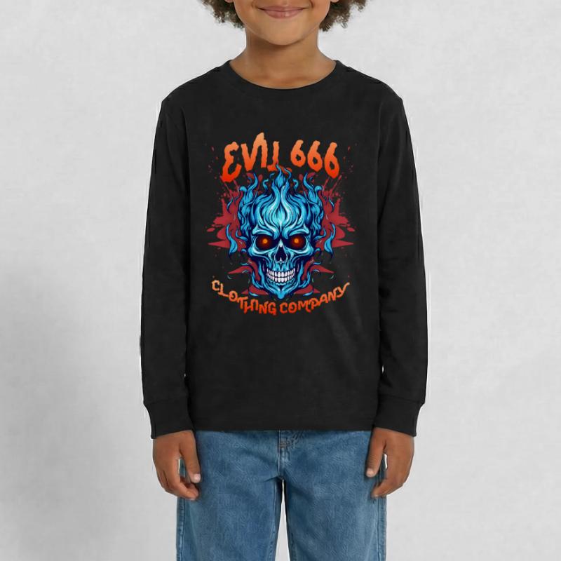 Devil Devil, Evil 666, Comic Devil Satan Saying Teenager Premium Organic Long Sleeve Shirt