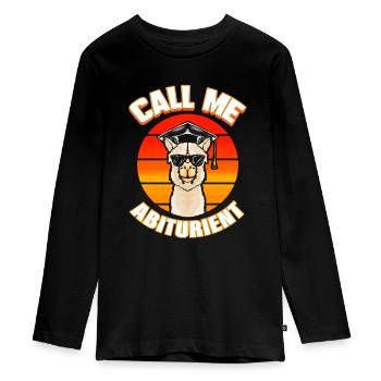 Abitur Abschluss Geschenk für Abifeier - Teenager Premium Bio Langarmshirt - Schwarz - Vorne - AI Model Kid Female (0cm)