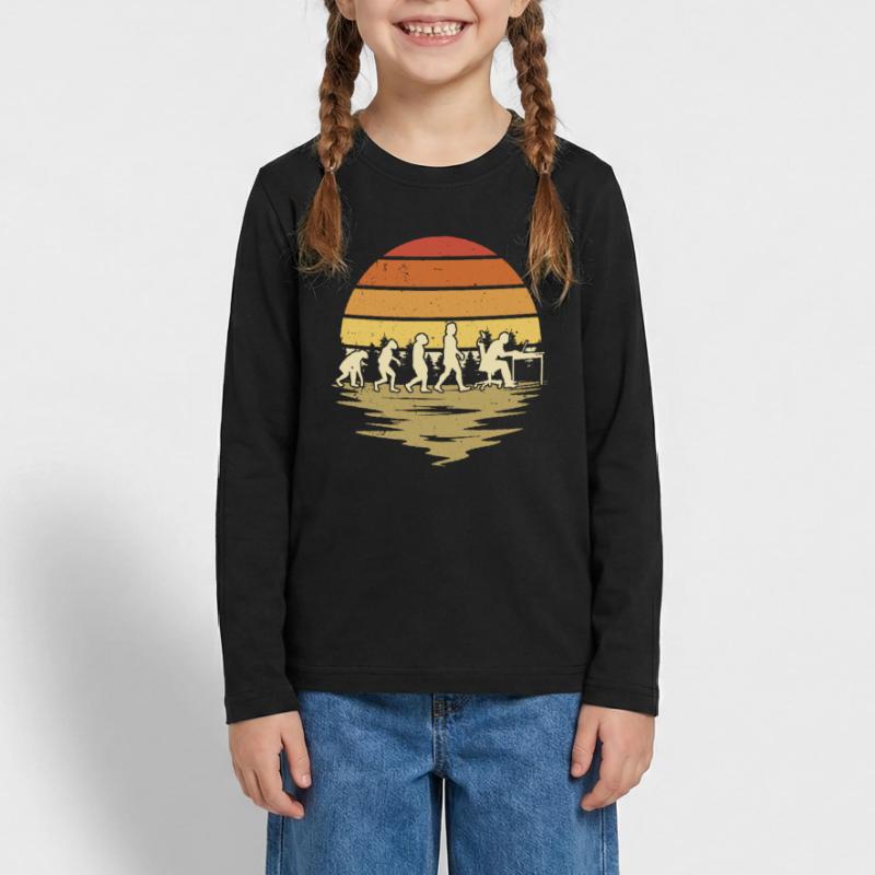 Informatiker Evolution Programmierer Nerd Teenager Premium Bio Langarmshirt