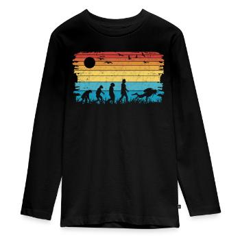 Diver Evolution Plongée Snorkel - T-shirt manches longues Premium Ado - noir - Devant - AI Model Kid Female (0cm)