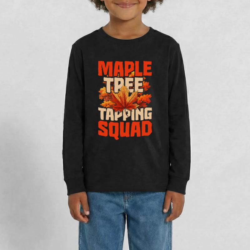 Maple Syrup Maple Sap Maple Tree Tapping Squad Teenager Premium Organic Long Sleeve Shirt