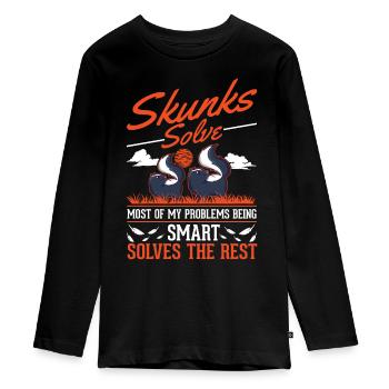 Amateur de mouffette - T-shirt manches longues Premium Ado - noir - Devant - AI Model Kid Female (0cm)