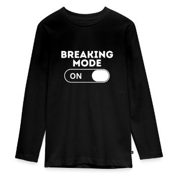 Mode de freinage - T-shirt manches longues Premium Ado - noir - Devant - AI Model Kid Female (0cm)