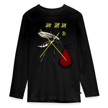 Mücken Plage Insekten Schädlinge Mücke Sommerzeit - Teenager Premium Bio Langarmshirt - Schwarz - Vorne - AI Model Kid Female (0cm)