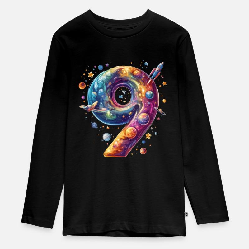 Espace 9e anniversaire - T-shirt manches longues Premium Ado - noir