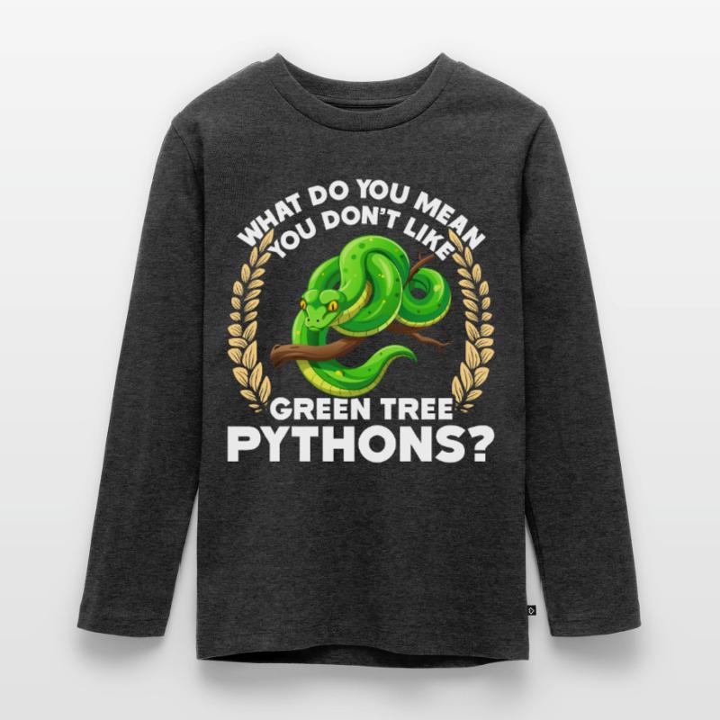 Green Tree Python Teenager Premium Organic Long Sleeve Shirt