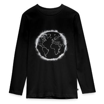 Terre, le monde - T-shirt manches longues Premium Ado - noir - Devant - AI Model Kid Female (0cm)