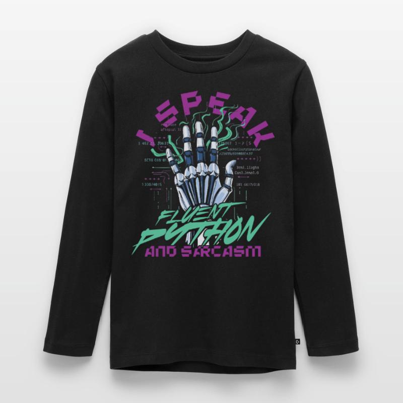 Computerlinguist Fluent Python And Sarcasm Teenager Premium Bio Langarmshirt