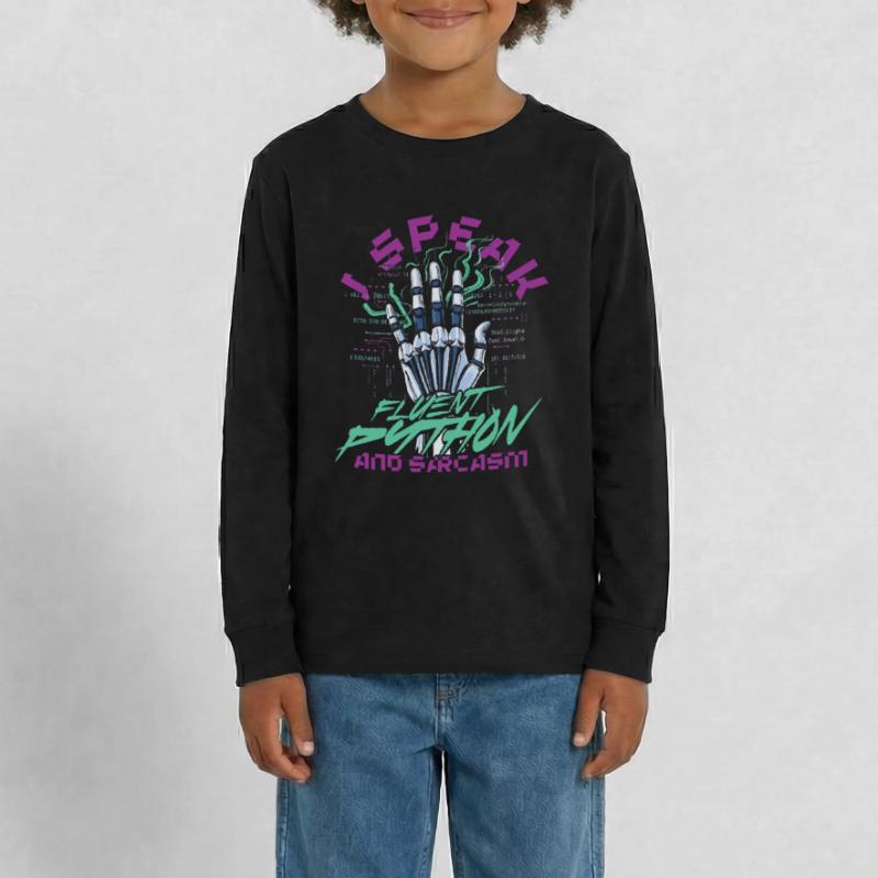 Computerlinguist Fluent Python And Sarcasm Teenager Premium Bio Langarmshirt