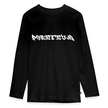 Attitude positive de pensées vivantes positives - T-shirt manches longues Premium Ado - noir - Devant - AI Model Kid Female (0cm)