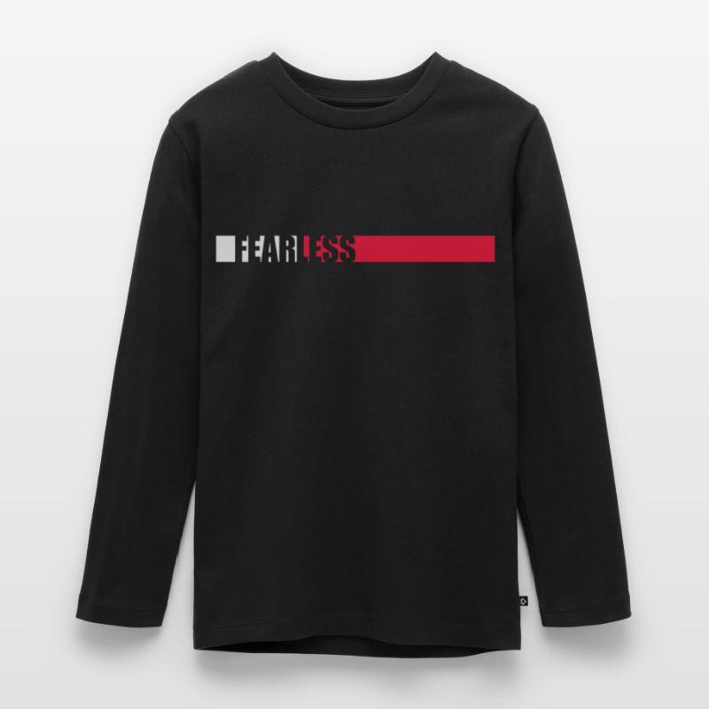 Conception de citation de texte intrépide T-shirt manches longues Premium Ado
