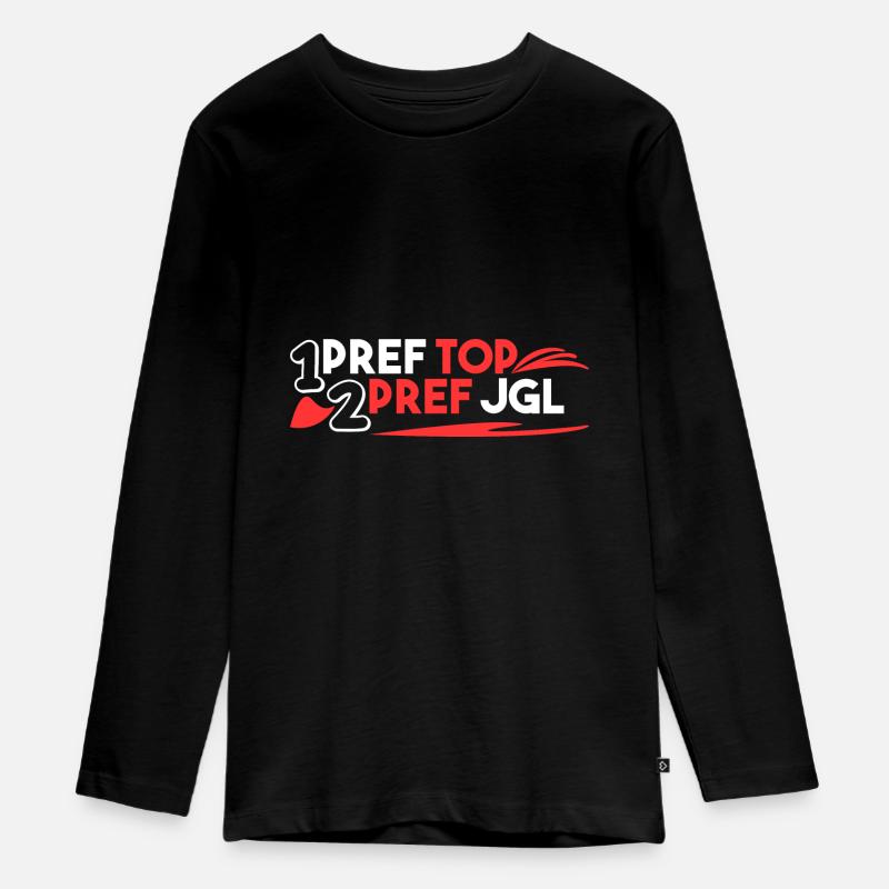 1. pref top 2. pref jgl - Teenager Premium Bio Langarmshirt - Schwarz