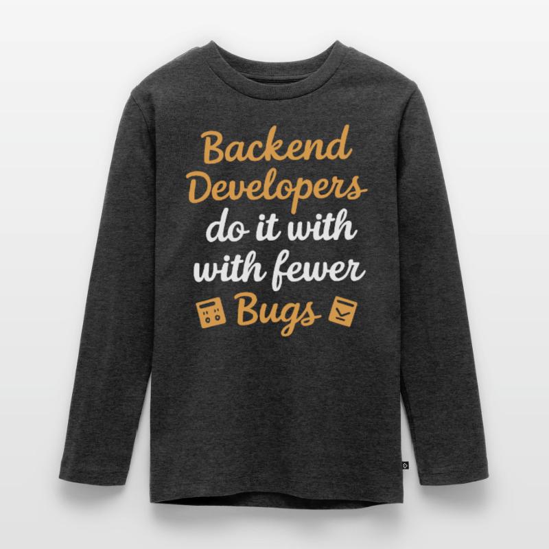 Backend-Entwickler Programmierung Softwareprogrammierer Teenager Premium Bio Langarmshirt