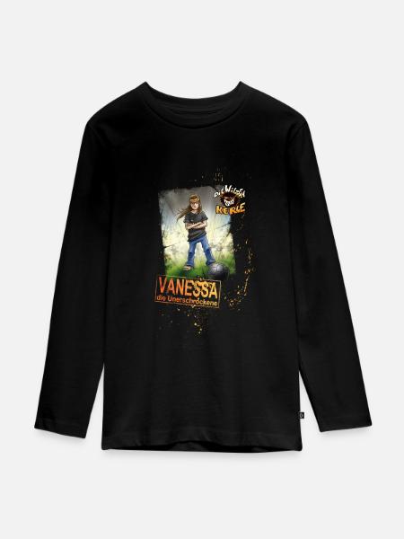 Die Wilden Kerle Vanessa - Teenager Premium Bio Langarmshirt - Schwarz