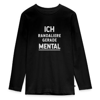 lustige sprüche, lustige, humor, spruch, lustig - Teenager Premium Bio Langarmshirt - Schwarz - Vorne - AI Model Kid Female (0cm)