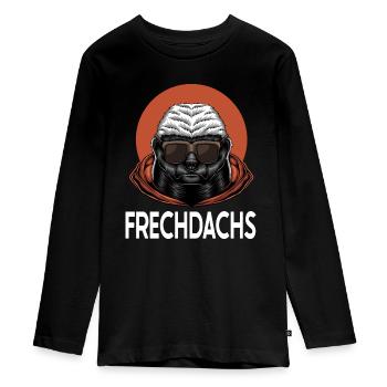 Frechdachs freche Leute wilde Seite - Teenager Premium Bio Langarmshirt - Schwarz - Vorne - AI Model Kid Female (0cm)