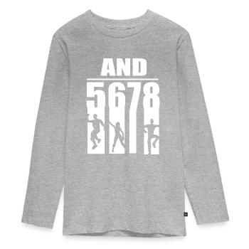 Dancing Dancer Dance - Teenager Premium Organic Long Sleeve Shirt - heather grey - Front