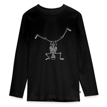 Breakdance breakdancer breakdance squelette - T-shirt manches longues Premium Ado - noir - Devant - AI Model Kid Female (0cm)
