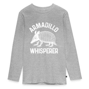 Tatou - T-shirt manches longues Premium Ado - gris chiné - Devant